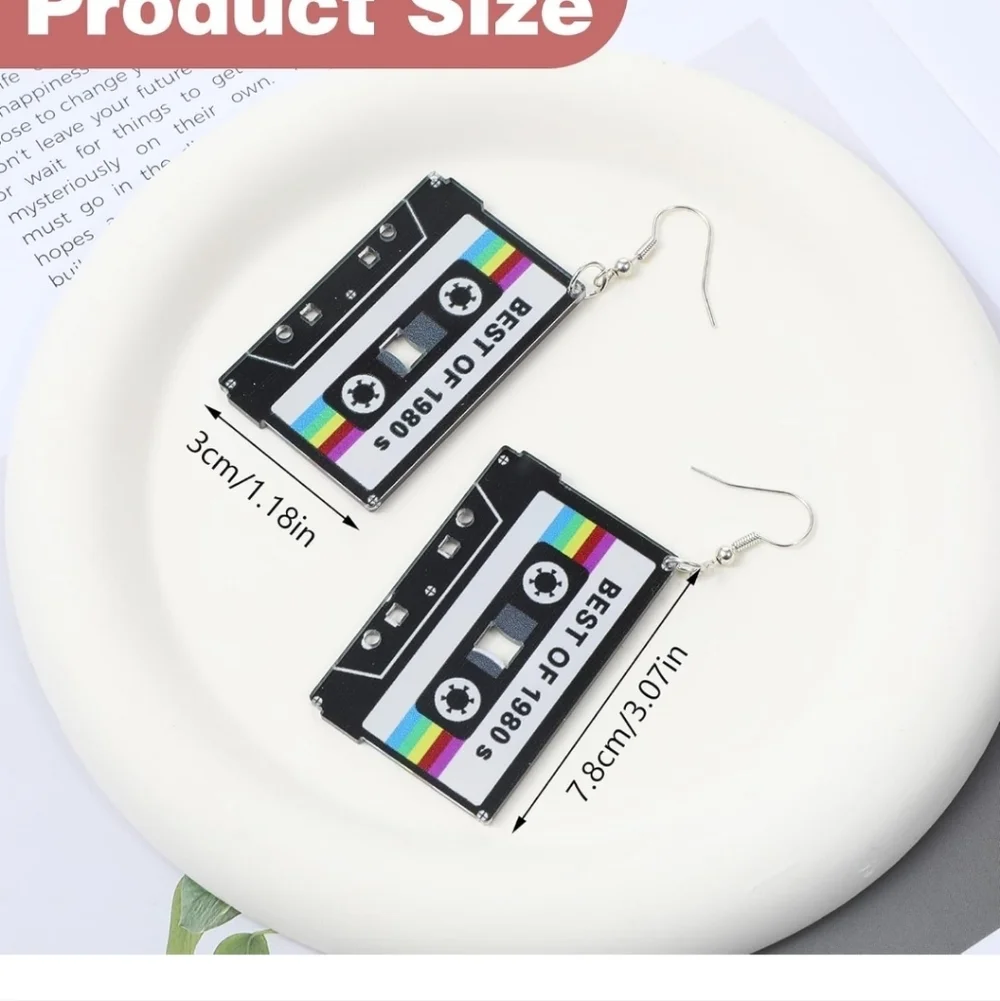 Retro Cassette Tape Earrings